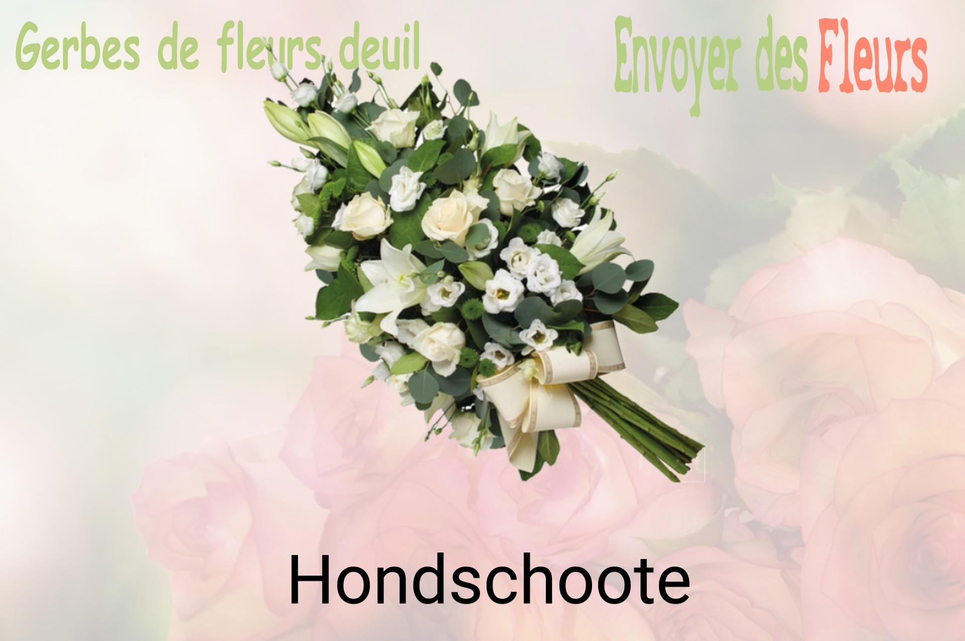 Gerbe de fleurs de deuil livrée à Hondschoote